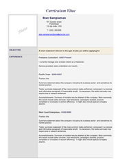 Sample CV - click to view